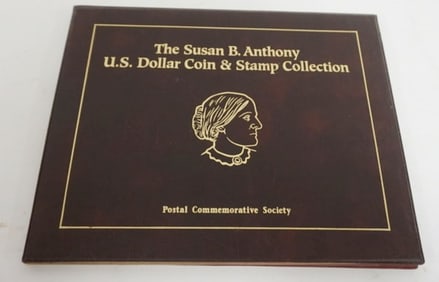 US DOLLAR SUSAN B ANTHONY COIN AND STAMP