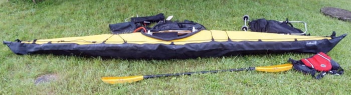 FEATHER CRAFT FOLDING KAYAK AND PADDLE SET