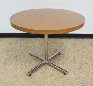 MODERN FORMICA TOP CHROME BASE TABLE