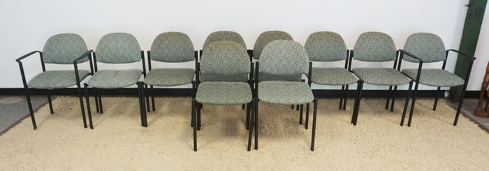 SET OF MODERN STYLE UPHOLSTERED CHAIRS