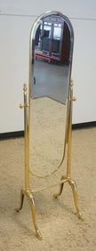 BRASS FRAMED CHEVAL MIRROR