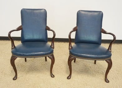KITTINGER LEATHER ARM CHAIRS