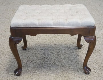 ETHAN ALLEN TUFTED UPHOLSTERED BENCH