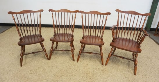 HARDEN SOLID CHERRY WINDSOR STYLE CHAIRS