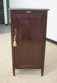 FLINT AND HORNER PIANO ROLL CABINET AND ROLLS