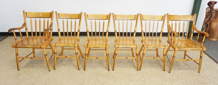 CONTEMPORARY COUNTRY STYLE ARROW BACK CHAIRS