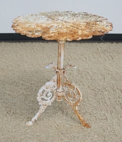 ANTIQUE CAST IRON PATIO TABLE