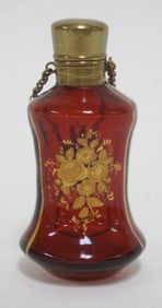 ENAMELED VICTORIAN GLASS PERFUME