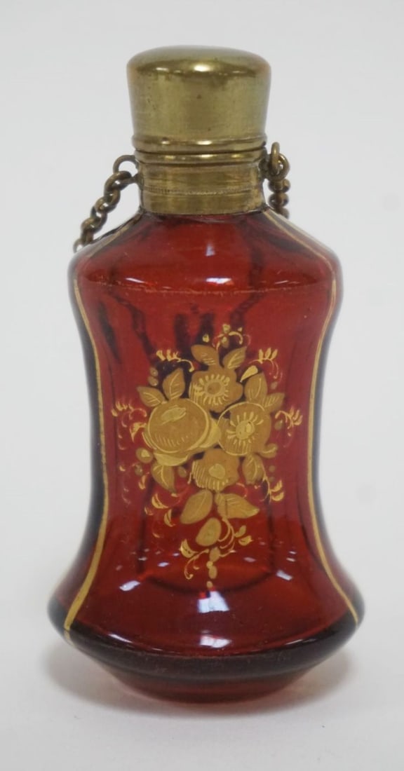 ENAMELED VICTORIAN GLASS PERFUME (1 of 5)