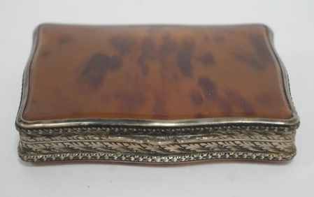 ANTIQUE HINGED CALLING CARD BOX