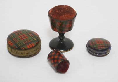 SCOTTISH TARTANWARE ASSORTMENT OF PIN CUSHIONS