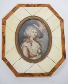 FRENCH MINIATURE PORTRAIT OF WOMAN