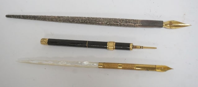 GROUP OF ASSORTED ANTIQUE WRITING INSTRUMENTS