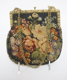 FRENCH PETIT POINT EVENING BAG