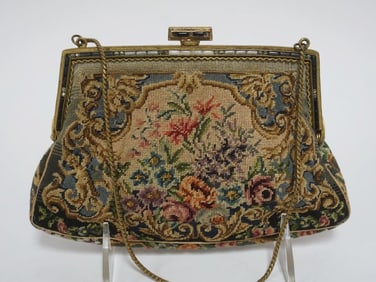 AUSTRIAN PETIT POINT LADY'S EVENING BAG