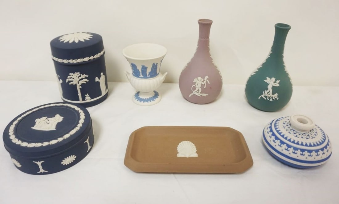 GROUP OF ASSORTED WEDGWOOD JASPERWARE (1 of 4)