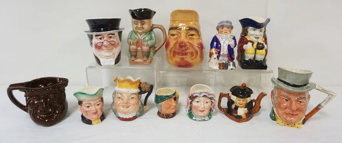GROUP OF ASSORTED ENGLISH TOBY MUGS