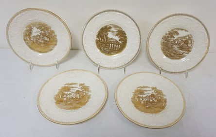 5 WEDGWOOD *PATRICIAN* 8 1/2 IN PLATES
