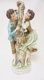 LARGE CERAMIC COURTING SCENE