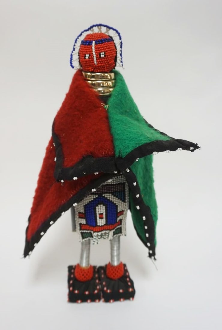 SOUTH AFRICAN NDEBELE INITIATION DOLL: SOUTH AFRICAN NDEBELE INITIATION DOLL, APPROXIMATELY 16 IN HIGH