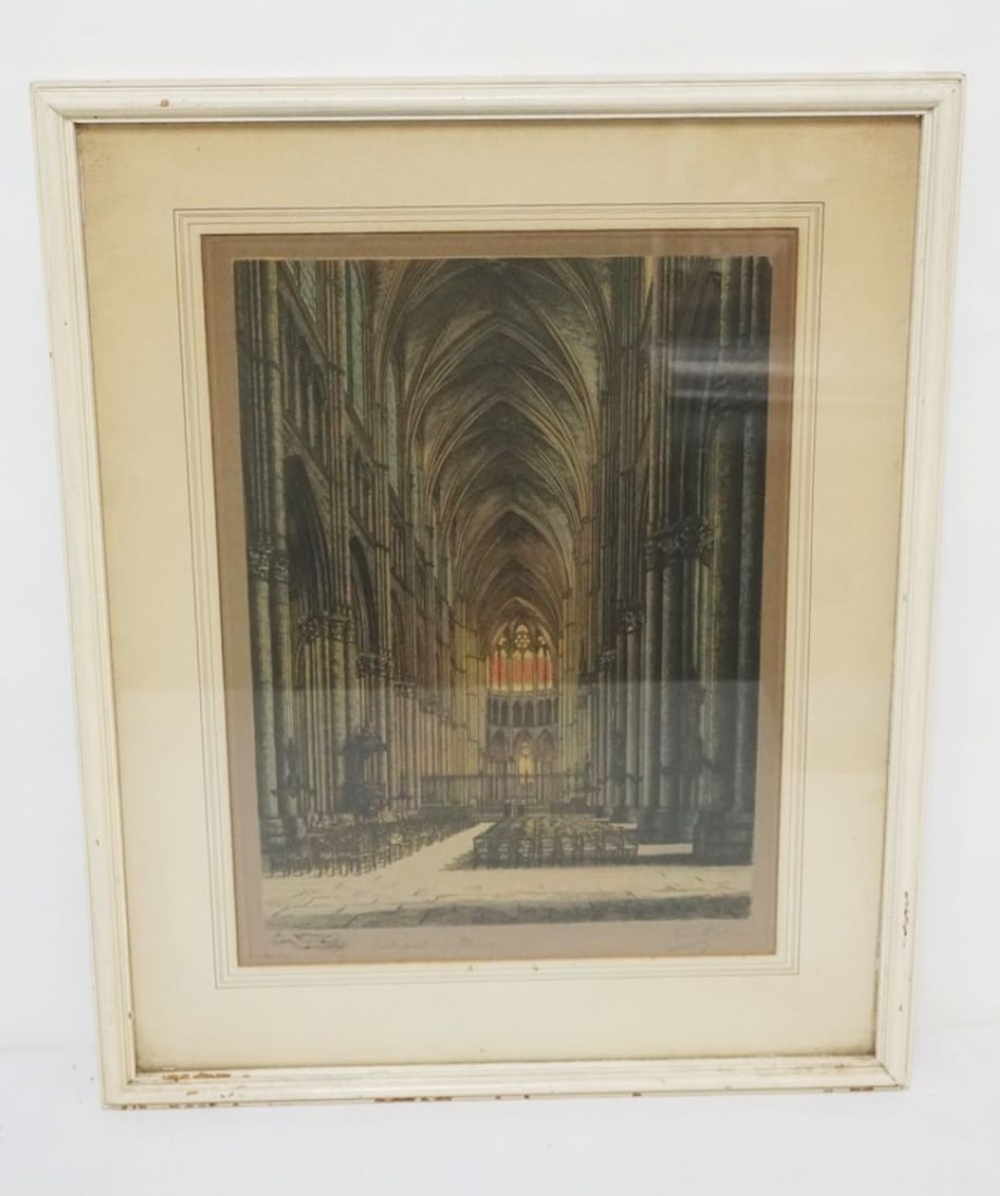 FRAMED PRINT CATHEDRAL REIMS NOTRE-DAME (1 of 4)