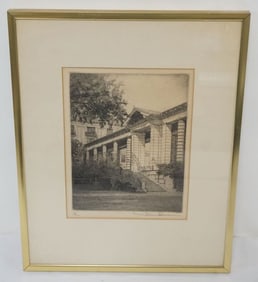 FRAMED & MATTED PRINT OF BUILDING EXTERIOR