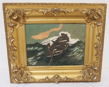 ANTIQUE OIL PAINTING ON CANVAS