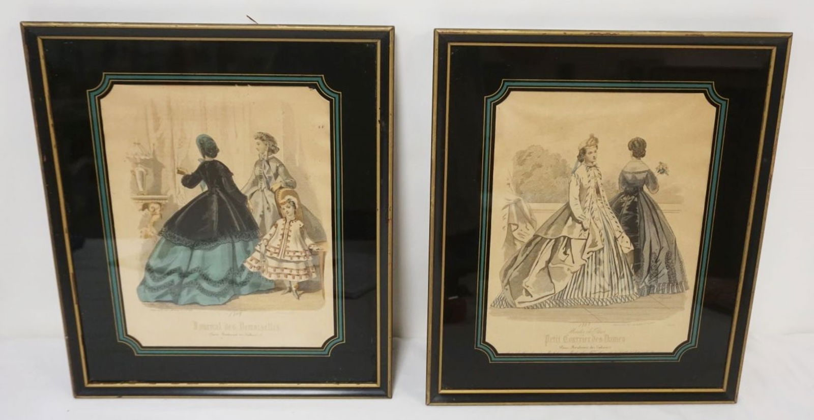 2 FRAMED FRENCH FASHION PRINTS (1 of 3)