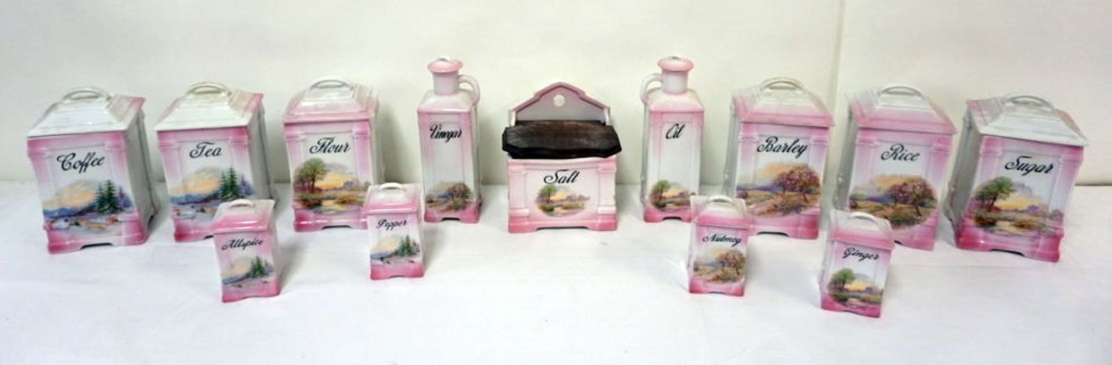 VICTORIA CZECHO SLOVAKI CANNISTER SET (1 of 5)