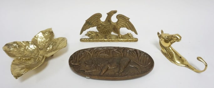 ASSORTED BRASS AND BRONZE ITEMS