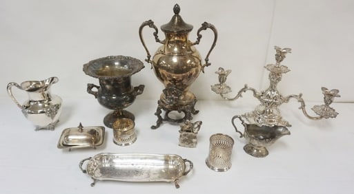 ASSORTED SILVER PLATE ITEMS