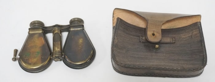 BRASS FOLDING FIELD GLASSES