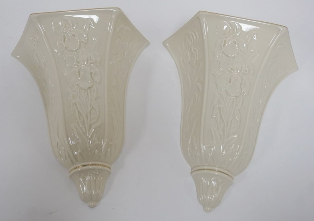 LENOX CHINA WALL POCKET VASES (1 of 4)