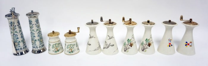 LENOX CHINA PEPPER MILL AND SHAKER SETS