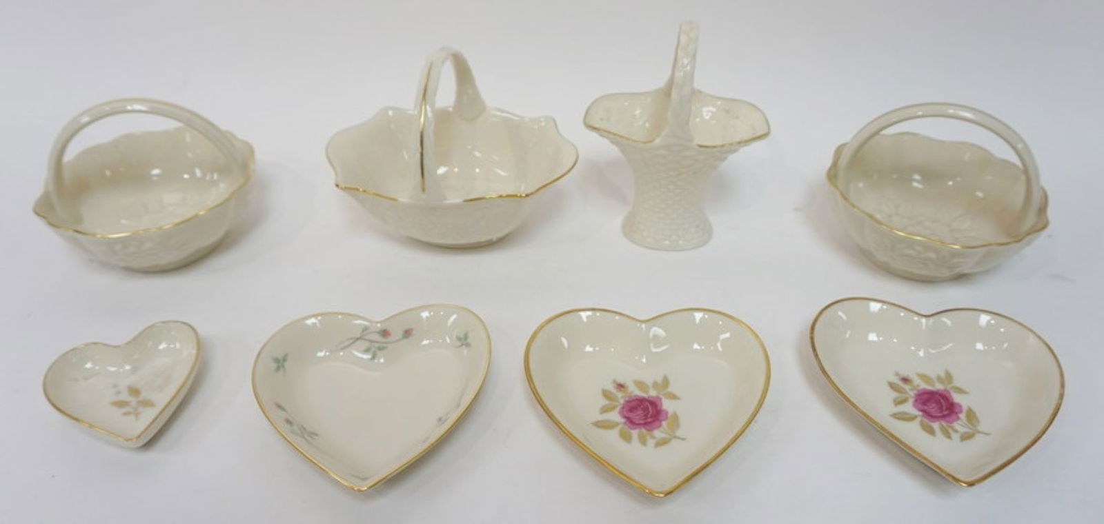 LENOX CHINA BASKETS AND HEART DISHES (1 of 3)