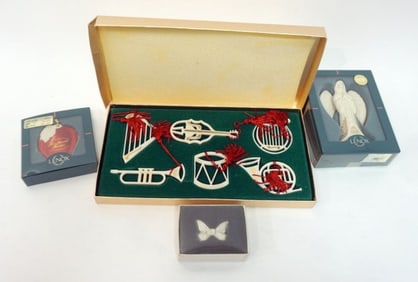 LENOX CHINA CHRISTMAS ORNAMENTS