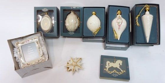 LENOX CHINA CHRISTMAS ORNAMENTS