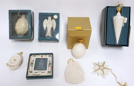 LENOX CHINA CHRISTMAS ORNAMENTS