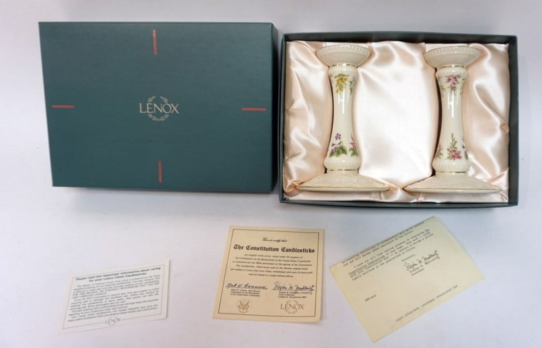 LENOX CHINA *THE CONSTITUTION CNADLESTICKS* (1 of 3)