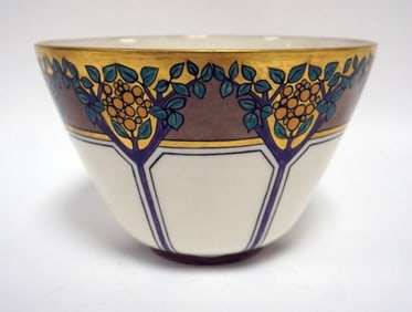 AMERICAN BELLEEK HAND PAINTED BOWL