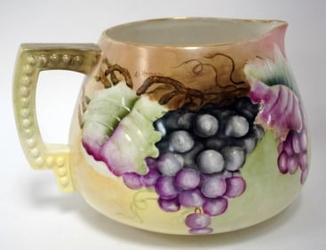 AMERICAN BELLEEK HAND PAINTED PITCHER