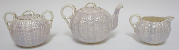 OTT & BREWER AMERICAN BELLEEK TEA ITEMS