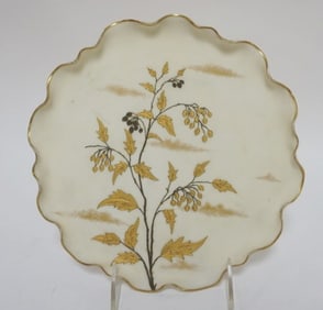 OTT & BREWER AMERICAN BELLEEK PLATE