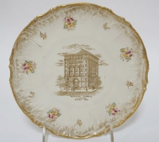 WILLETS BELLEEK MASONIC PLATE