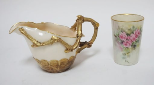 AMERICAN BELLEEK PITCHER & VASE