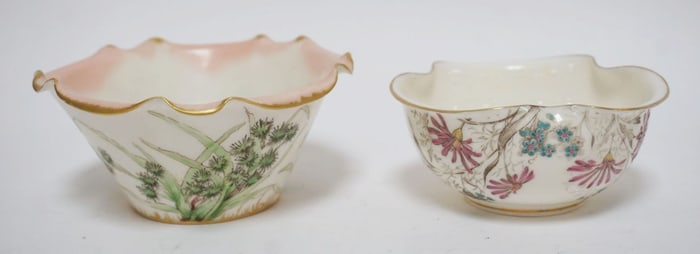 2 AMERICAN BELLEEK SMALL BOWLS