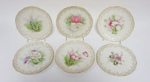 6 WILLETS AMERICAN BELLEEK PLATES