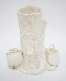 AMERICAN BELLEEK TRUNK VASE