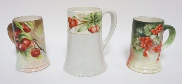 3 AMERICAN BELLEEK MUGS