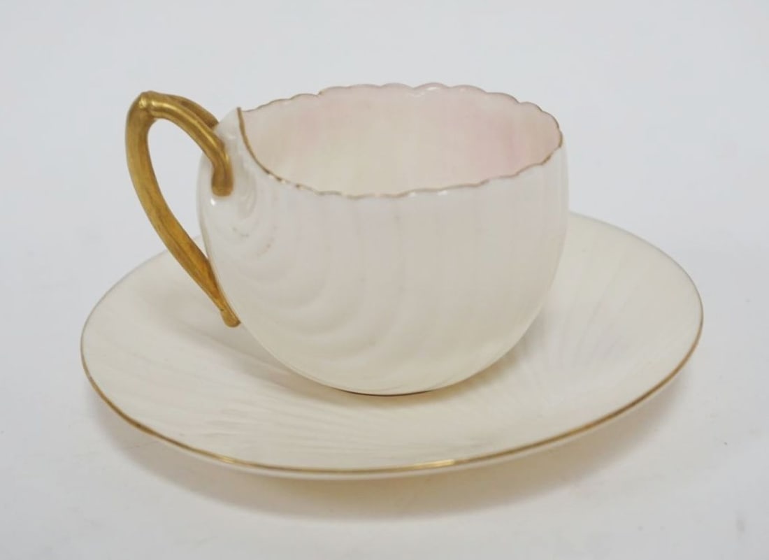 AMERICAN BELLEEK CUP & SAUCER (1 of 4)